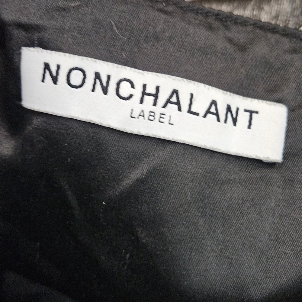 Nonchalant Label Campbell Mini Skirt L Black Faux Leather Glam Moto Biker Edgy - Picture 4 of 9